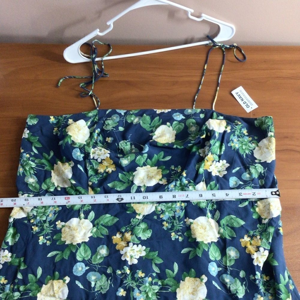 SALE Women's Old Navy Fit And Flare Smocked Tie Strap Floral Mini Dress 2XL - Picture 5 of 7